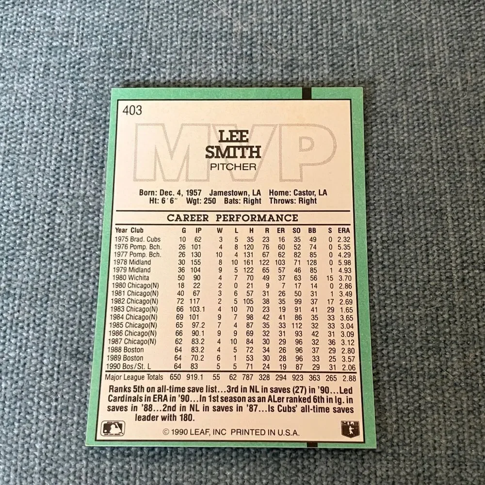 1991 Donruss St. Louis Cardinals MVP Baseball Card Trading Card